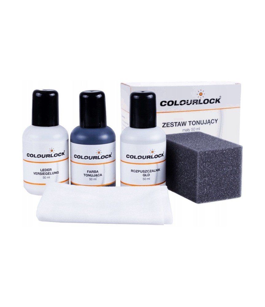 COLOURLOCK – Czarna farba do renowacji tapicerki skórzanej • zestaw tonujący
